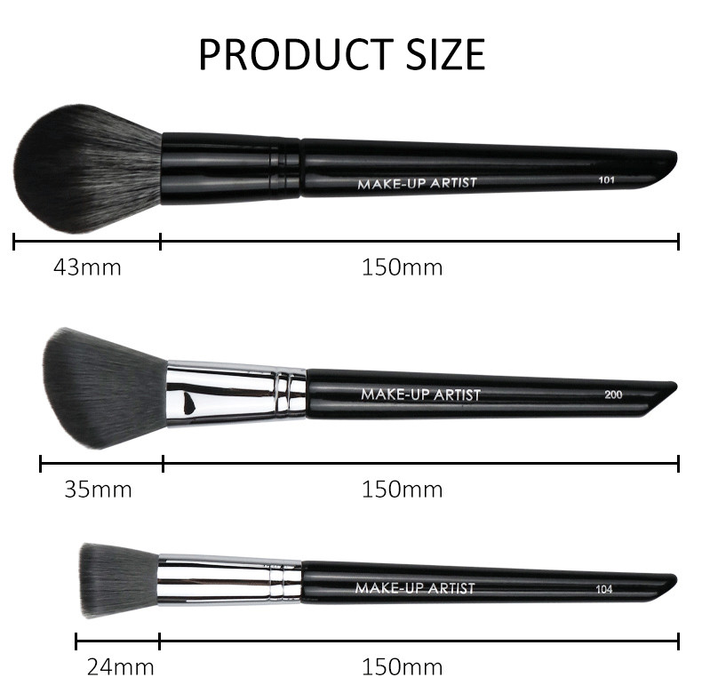 Professinal Makeup Brush Set For full face makeup setting black color