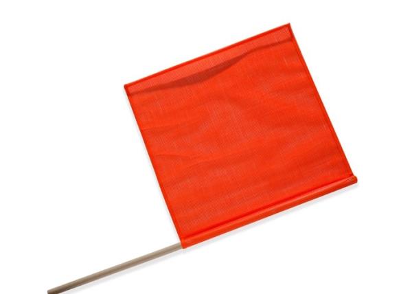 Buy cheap Fluorescent Orange General Safety Signs Nylon Hand Held With Wooden , 30*30cm from wholesalers