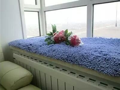 Chenille floor mat polyester material pile height 12mm