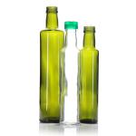 Empty Marasca Glass Oil Bottle 100ml 750ml Transparent Green