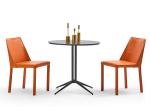 Upholstered Seat PU Dining Chairs 150kg Bearing Coffee Shop