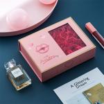 Rigid Cardboard Jewelry Flower Gift Packaging Box Custom Logo Printing