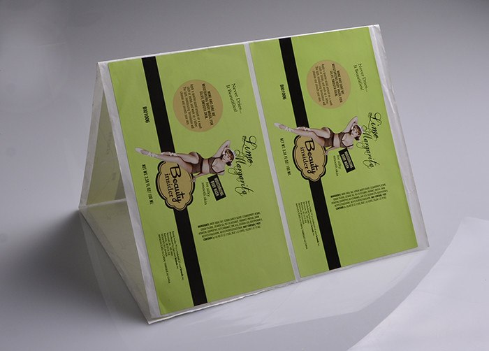 Printing custom waterproof adhesive sticker labels for bodywash bottle packaging