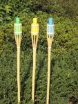 Outdoor Natural Bamboo Tiki Torch Yard Deck Decoration Garden Toy Colorful For