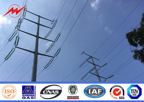 Buy cheap Multi Sided Single Circuit Electrical Power Pole 4mm Electric Steel Pole from wholesalers