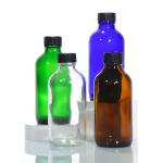 16 Oz Round Boston Amber Glass Lotion Bottles Perfume Sprayer