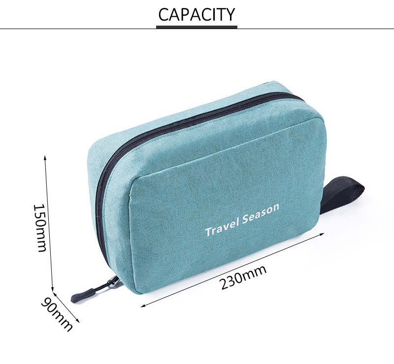Pure Color Custom Logo Waterproof Polyester Pouch Clutch Bags Cosmetic Bag