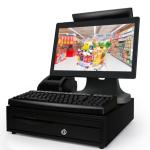 16GB Dual 15.6 Inch Touch Screen POS Terminal For Supermarket