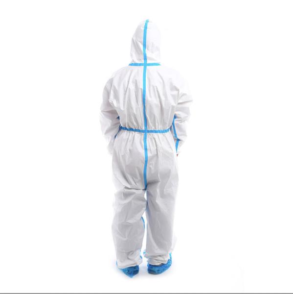 Buy cheap Chemical Industrial Workers Clothing Taped Seam Microporous Coverall with 3 Piece Hood from wholesalers