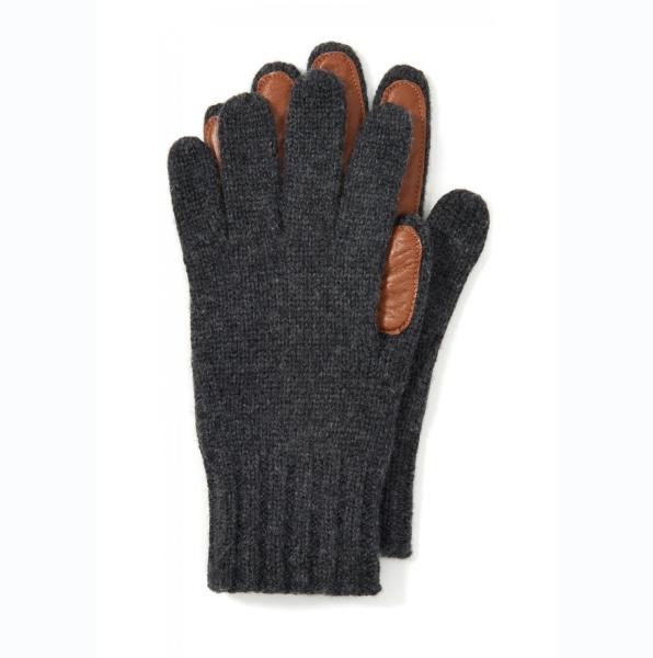 Buy cheap Outdoor Activities Winter Gloves For Men , Warm Knit Gloves With Leather Palm from wholesalers