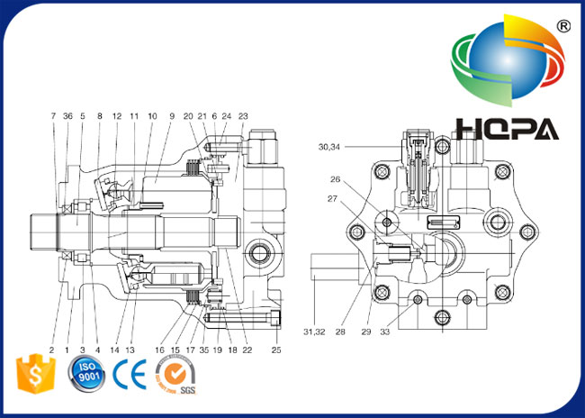 2401-9309KT Swing Motor Seal Kit for Excavator Doosan DH370-7