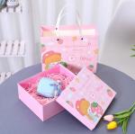 Portable Cardboard Gift Packaging Boxes Cartoon Design For Baby Birthday