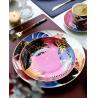 Buy cheap Jungle Animal Pattern Ceramic Plate Set Round European Style For Home Party from wholesalers