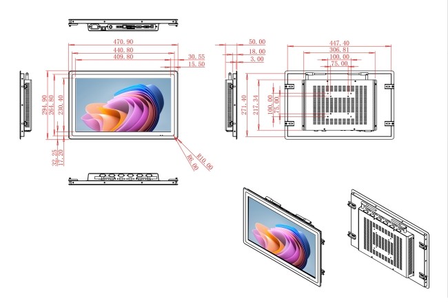 18.5-Inch Windows Monitor for Logistics Applications and Information Panels