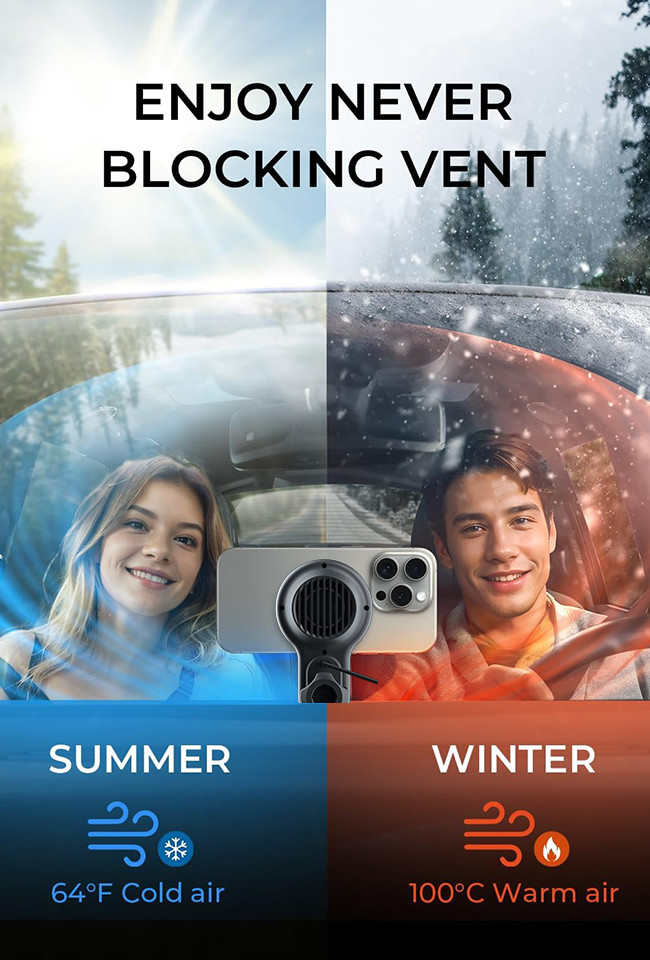 Say Goodbye To Slow And Cluttered Car Charging Upgrade To Magsafe Car Mount For High-Speed Fan-Cooled Wireless Charging