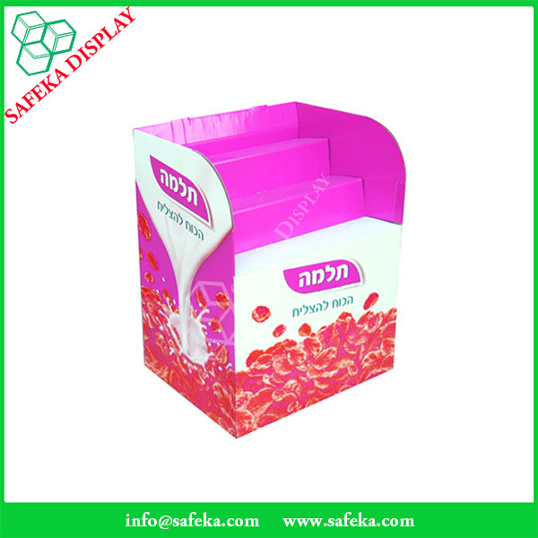 Retail dump bins display Promotion floor stand advertising display template Corrugated gondola display for Shower Gel