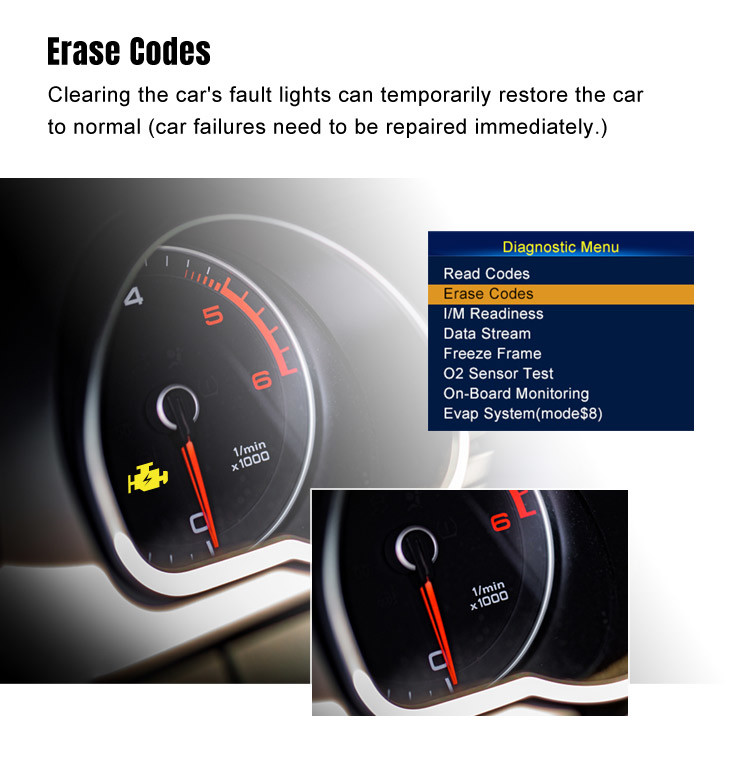 OBD II ABS Konnwei Car Battery Tester 9 Languages TFT Screen