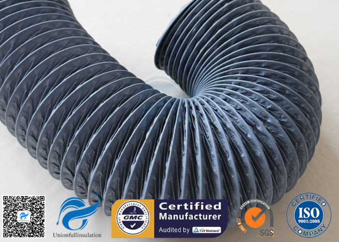 Flexible PVC Coated Fiberglass Fabric Air Duct , PVC Fiber Glass Hose