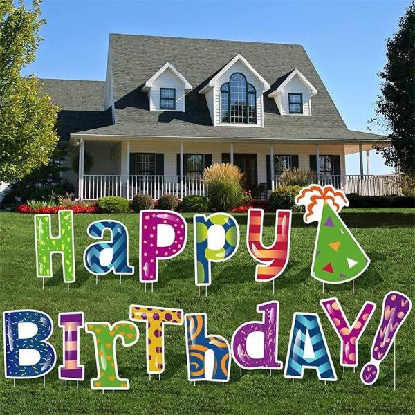 Buy cheap 3mm 4mm Coroplast Yard Letters Corrugated Plastic Happy Birthday Sign from wholesalers