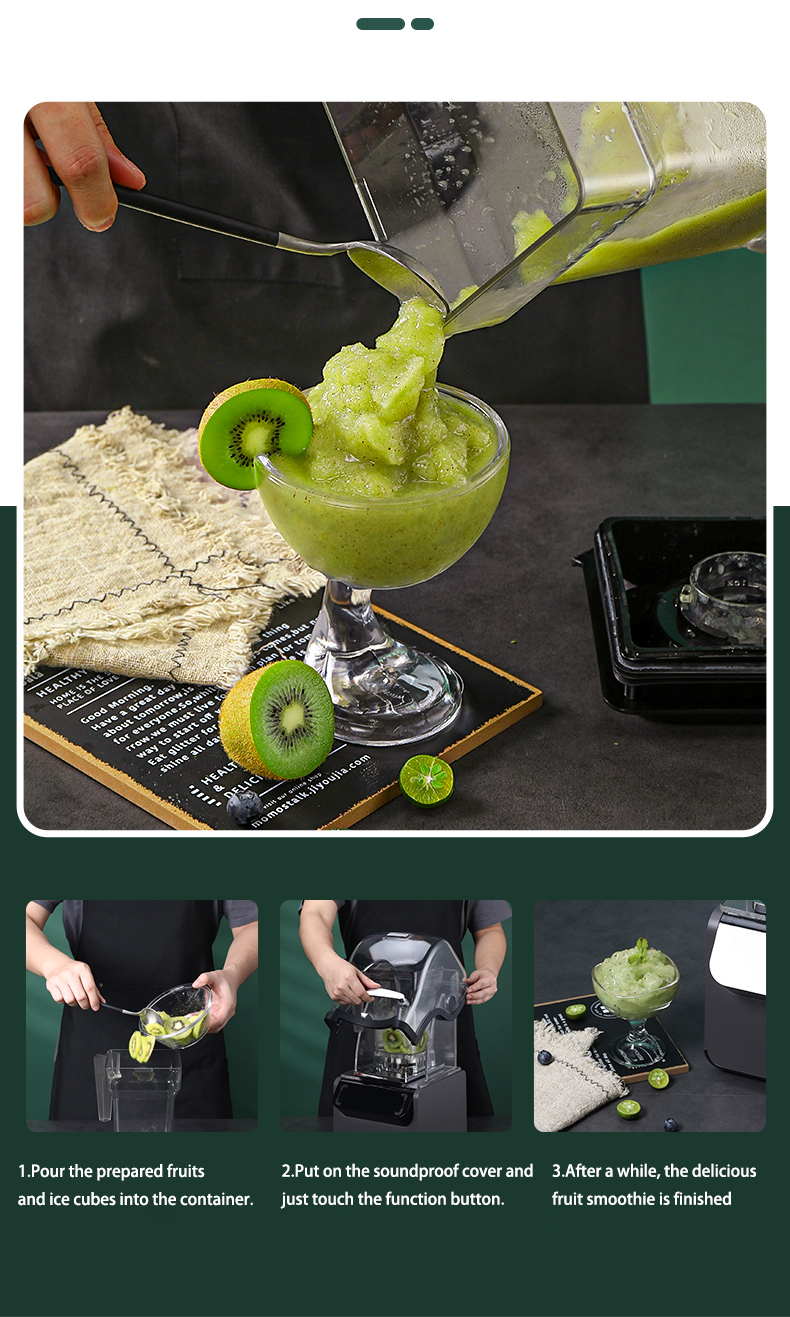 Hotel 1800W Speed Juicer Blender with Low Noise and Multifunctional Commercial Design