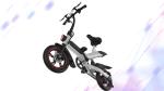 Custom Foldable Electric Bike , Ultra Light Fold Up Bicycle Leather Soft Seat