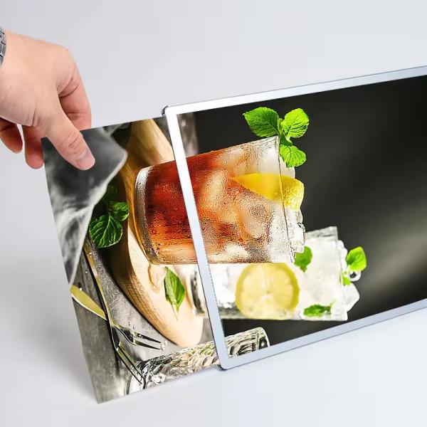 Buy cheap A4 Ultra Slim Aluminum Movie Poster Light Boxes Glass Advertising Light Box from wholesalers