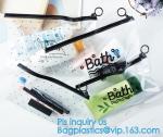 PVC transprent slider bag for packing underwear, Frosted k bag EVA PVC hanger