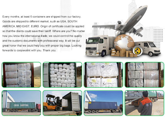 Side-Seam Loop 90x90x110cm Super Sack Jumbo Bag for Food Grade Cross Packing 1500kg 1000kg