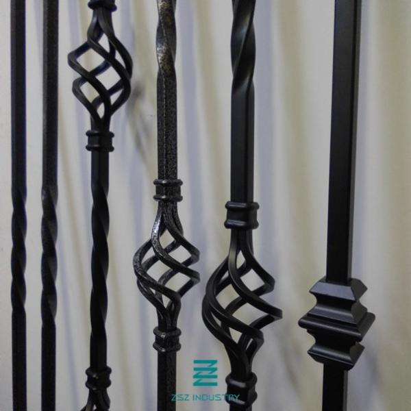 Buy cheap Black Square Metal Railing Posts Iron Made For Stairs / Terrace / Balustrades from wholesalers