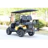 Buy cheap Yellow 4-Seater 14-Inch Off-Road Tires Support Customized Electric Golf Cart With High-Grade Leather High-Rebound Seats from wholesalers
