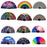 Buy cheap Bamboo Fabric Printing Logo Customized Hand Fan Foldable Large Big Size 33cm from wholesalers