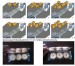 SS304 Chocolate Cream Filled Sandwich Biscuit Machine Energysaving