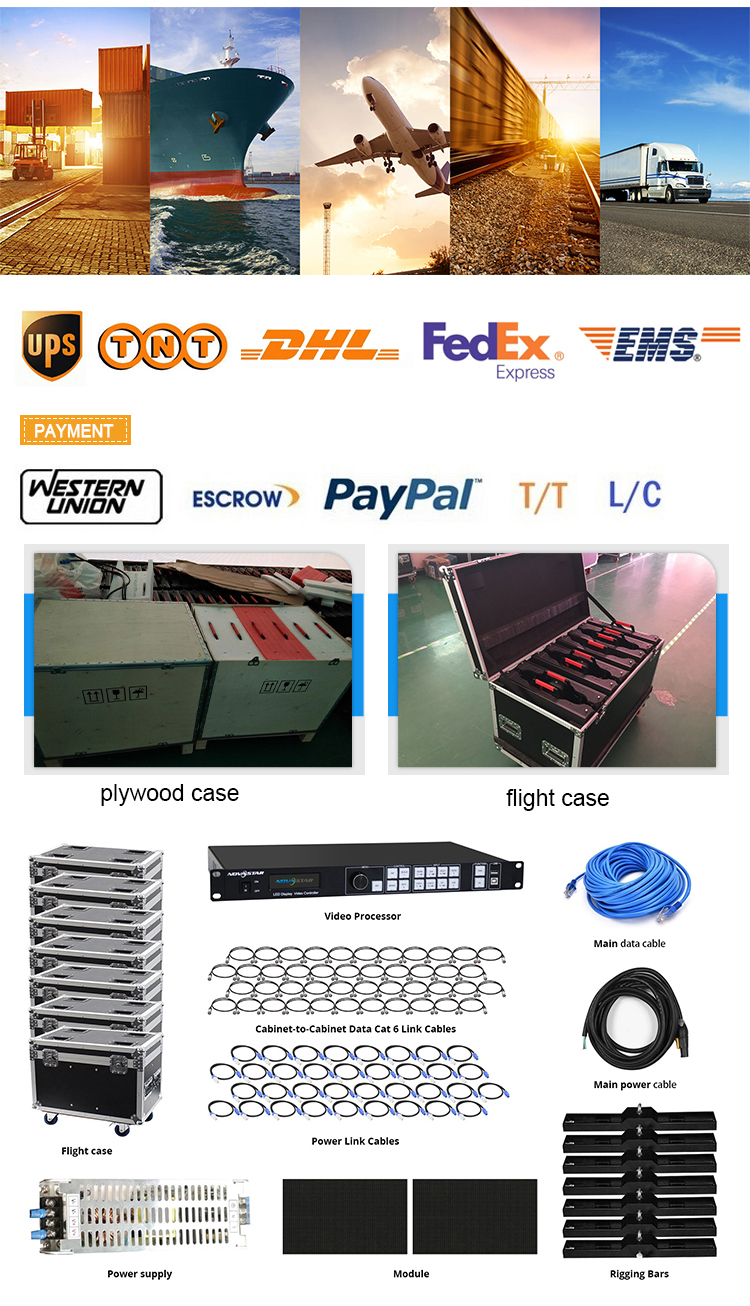 Flexible P4 P5 Indoor Full Color Led Display Panel P2 P3 P4 P2.9 1/16 Scan