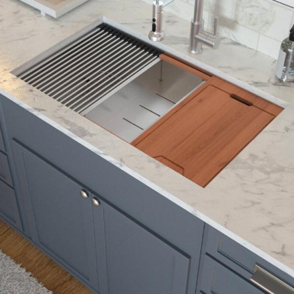 Buy cheap Modern 28x19 Inch Farmhouse SS Workstation Kitchen Sink from wholesalers