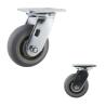 Buy cheap 230kg Capacity TPR Swivel Plate Soft Casters Ball Bearing 125mm Castor Wheels from wholesalers