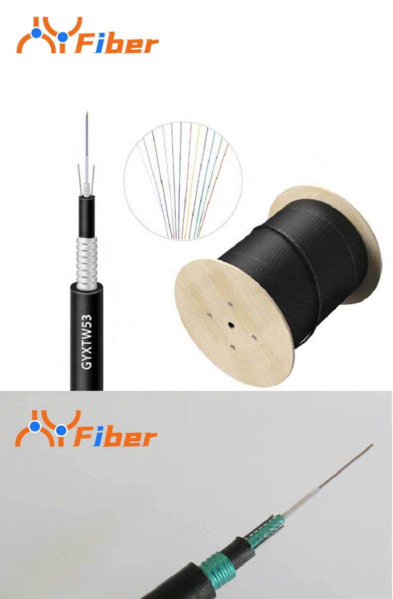 12core GYXTW Fiber Optic Cable 4 Core Single Mode Self Supporting Aerial