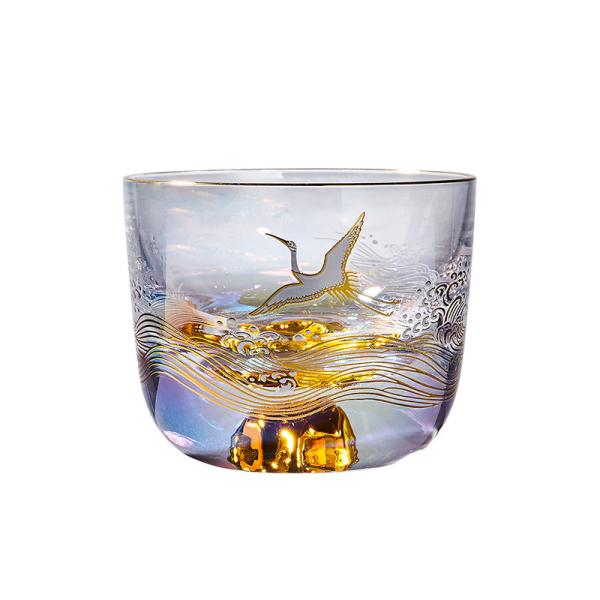 Buy cheap Luxury Delicate Personalized Glass Cup Gilded 110ml from wholesalers