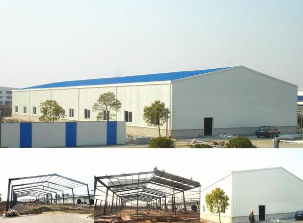 Buy cheap Painting Surface Prefab Warehouse Steel Buildings / Steel Factory Buildings Construction from wholesalers