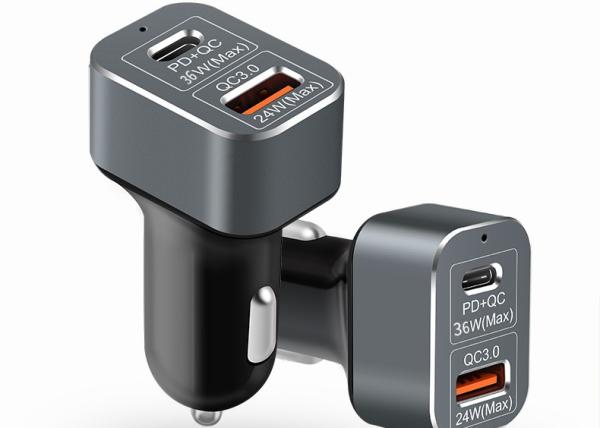 Buy cheap QC3.0 USB PD Type C 60W Car Mount Wireless Charger ABS from wholesalers