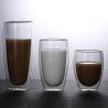 Buy cheap 450ml 650ml Double Wall Glass Coffee Cup Customized Logo from wholesalers