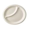 Buy cheap 9 Inch 2 Compartment Biodegradable Sugarcane Bagasse Plates from wholesalers