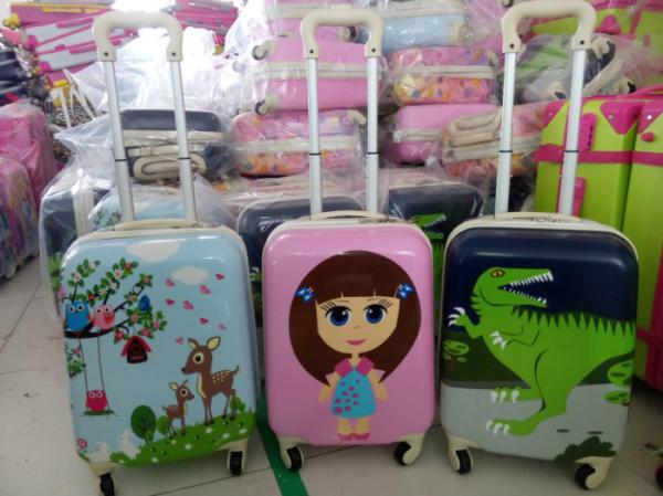 Buy cheap hot sale lovely kids trolley luggage bag suitcases in baigou baoding hebei China Factory from wholesalers