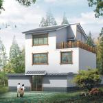 Luxury Light Steel Villa House / Good Insulation Steel Frame Prefabricated