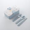 Buy cheap PP And Wheat Straw Fibre Lunch Box 2 Compartments Bento from wholesalers