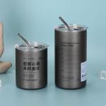 Customized Printing Stainless Steel Thermal Cup Portable Outdoor Straw 304