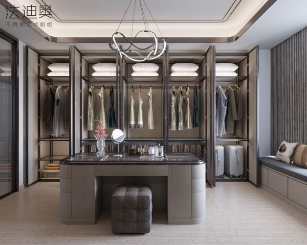 Buy cheap Customizable Sleek Contemporary Walk In Closet Metal Open Style Closet from wholesalers