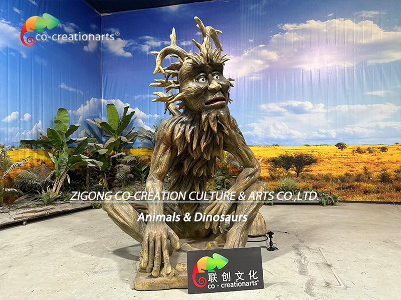 Giant Animatronic Talking Tree Man Humanic Talking Tree For Theme Park Decoration