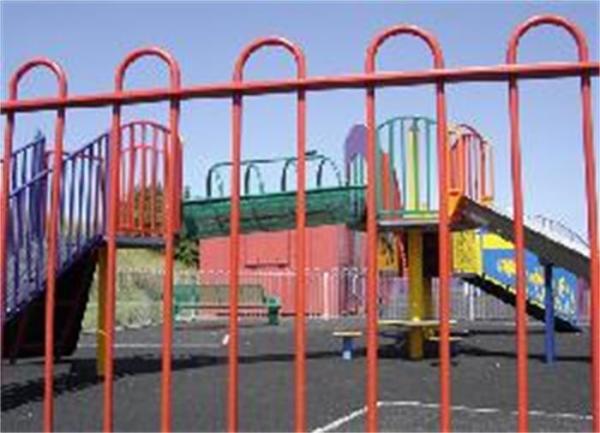 Buy cheap Playground Decorative Steel Palisade Fencing Bow / Roll Top European Standards from wholesalers