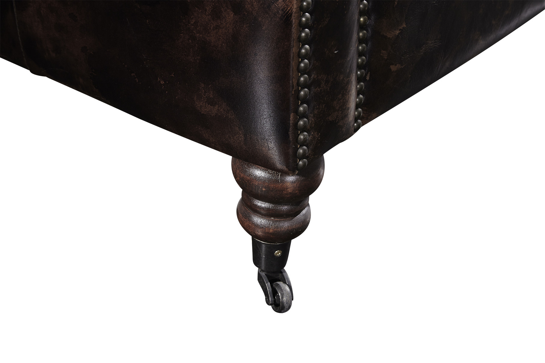 Durable Linen Black Leather 3 Seater Sofa , Three Seater Leather Couch Wooden Legs