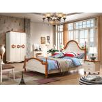 American Rural Style Wooden Double Bed